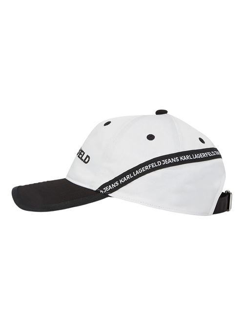 Cappellino con visiera in tela e nylon Karl Lagerfeld jeans | A2M33028100